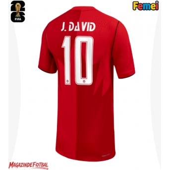 Canada Jonathan David #10 Echipament de Fotbal Replică Mondial 2026 Femei Acasa